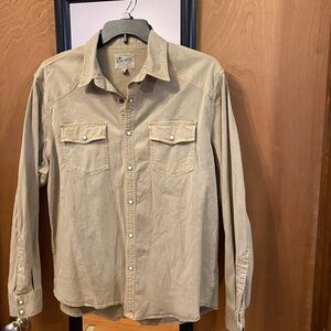 Lucky Brand Men's Light Brown Western Shirt